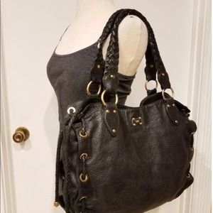Vintage Michael Kors leather black hobo purse work